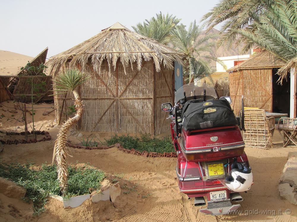 IMG_1006.JPG - Residence sulla spiaggia di Nuweiba: la mia moto davanti al mio bungalow