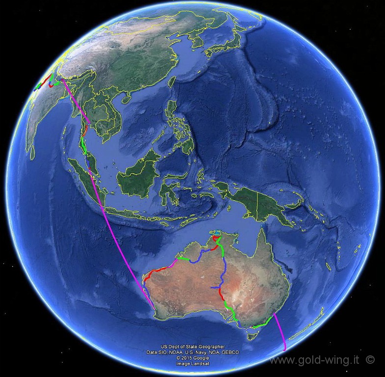 2google-earth.jpg - IL GIRO DEL MONDO IN MOTO - 5 continenti - 24 Stati - 2.10/24.12.2013 - 83 giorni -  km 33.753. Australia