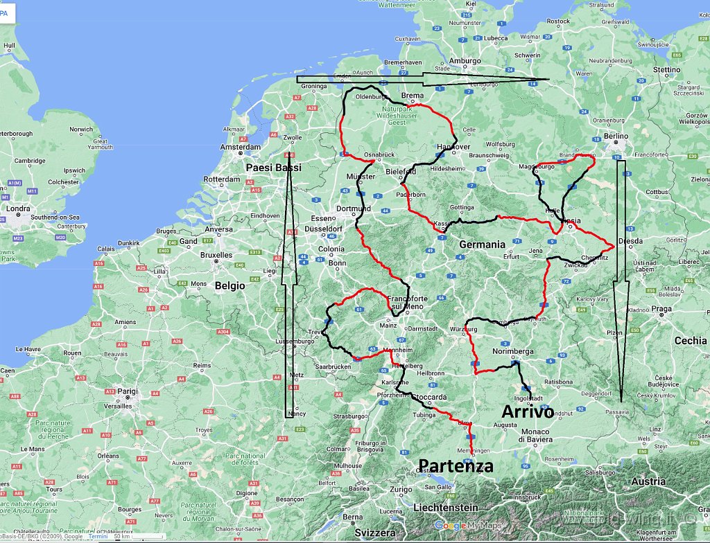 2015-24ore-2850km.jpg - 24 ore in moto, Germania. 22/23.7.2015. Km 2.850, g. 1